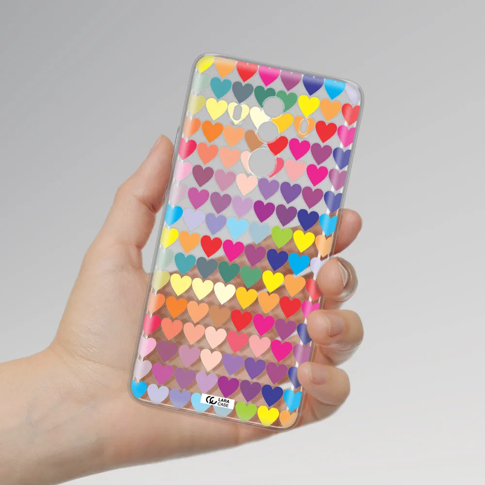 a colorful heart pattern Huawei Mate 10 Clear TPU Case