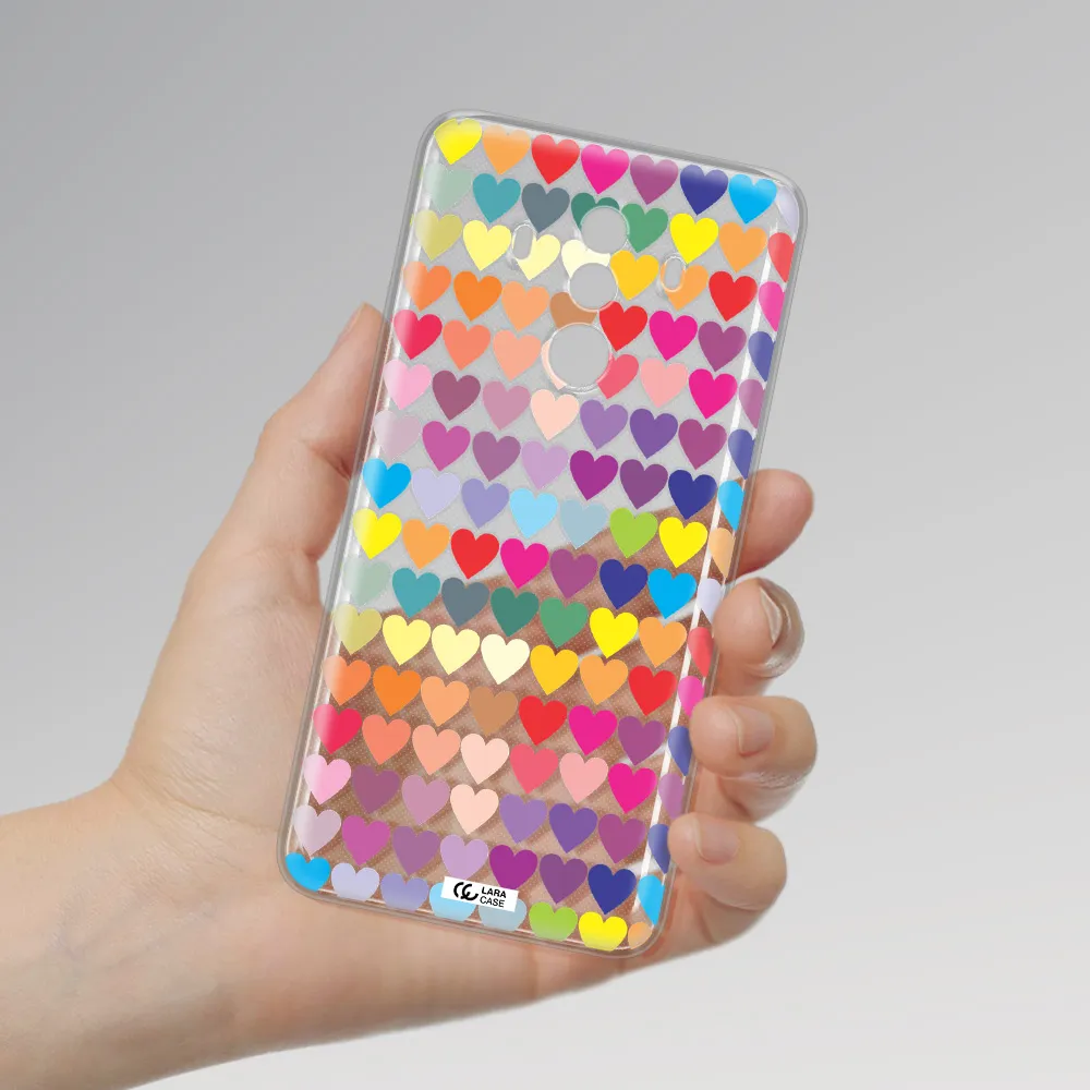 a colorful heart pattern Huawei Mate 10 Pro Clear TPU Case