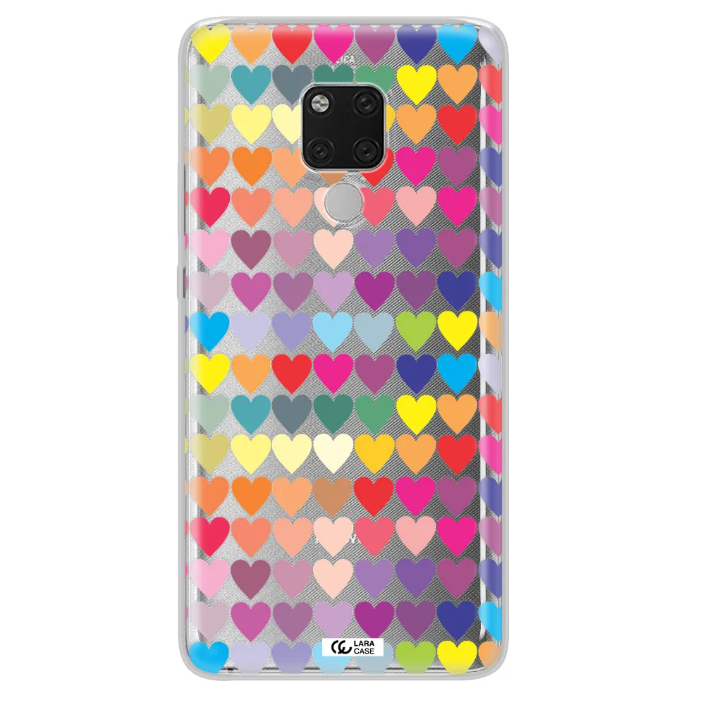 a colorful heart pattern Huawei Mate 20X Clear TPU Case