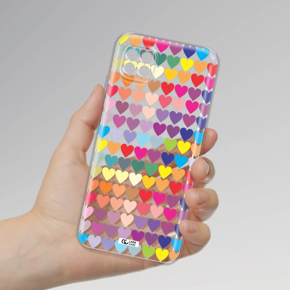 A Colorful Heart Pattern Huawei Nova 7I Clear Tpu Case