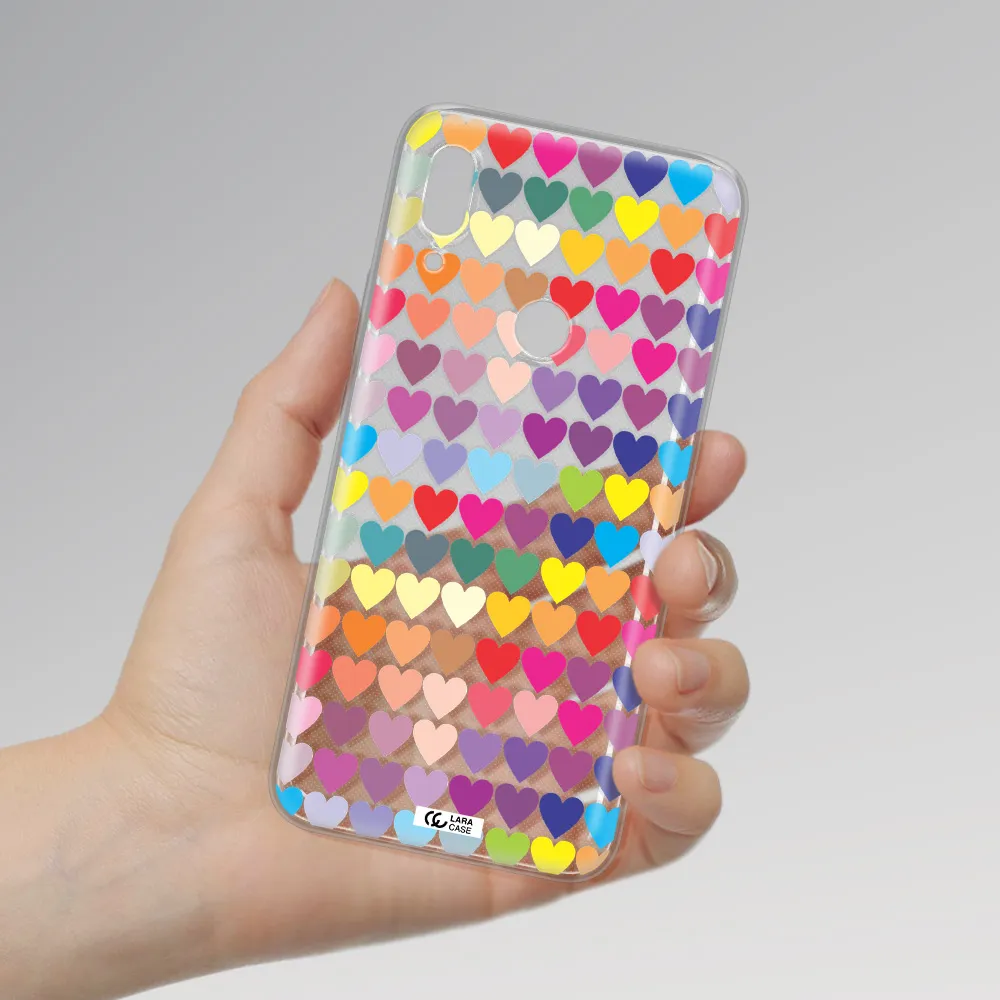 a colorful heart pattern Huawei P Smart Z Clear TPU Case
