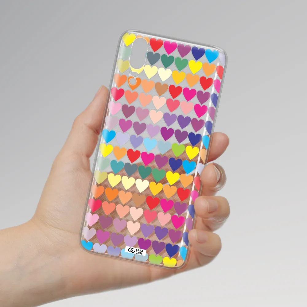 a colorful heart pattern Huawei P20 Clear TPU Case