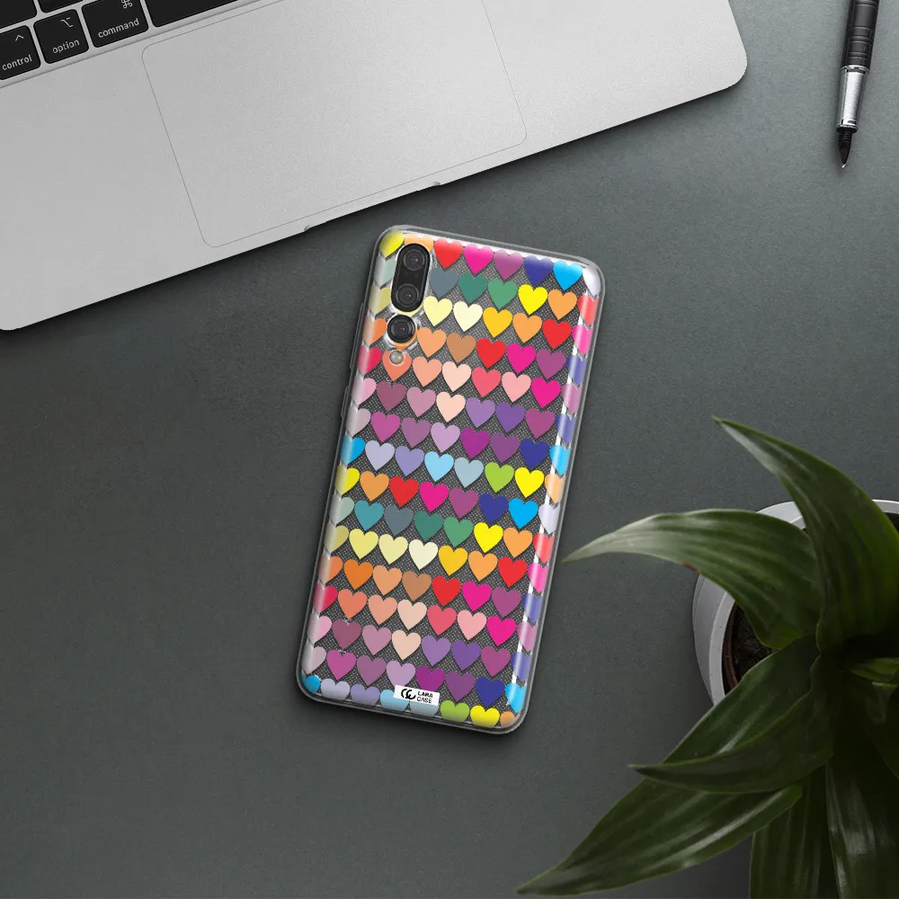 a colorful heart pattern Huawei P20 Pro Clear TPU Case