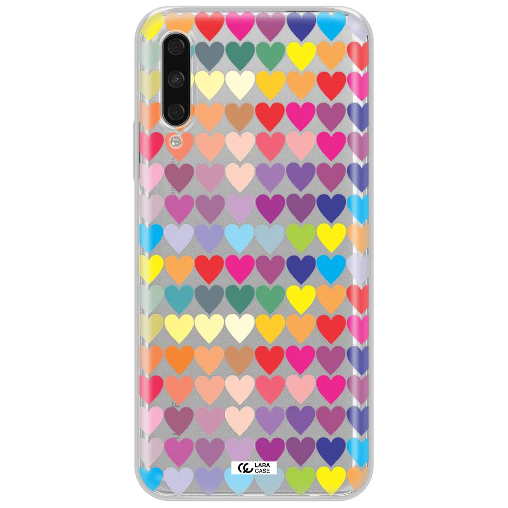 A Colorful Heart Pattern Huawei Y9S Clear Tpu Case