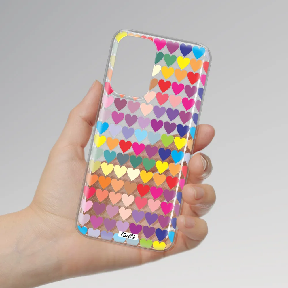 a colorful heart pattern Samsung A23 Clear TPU Case