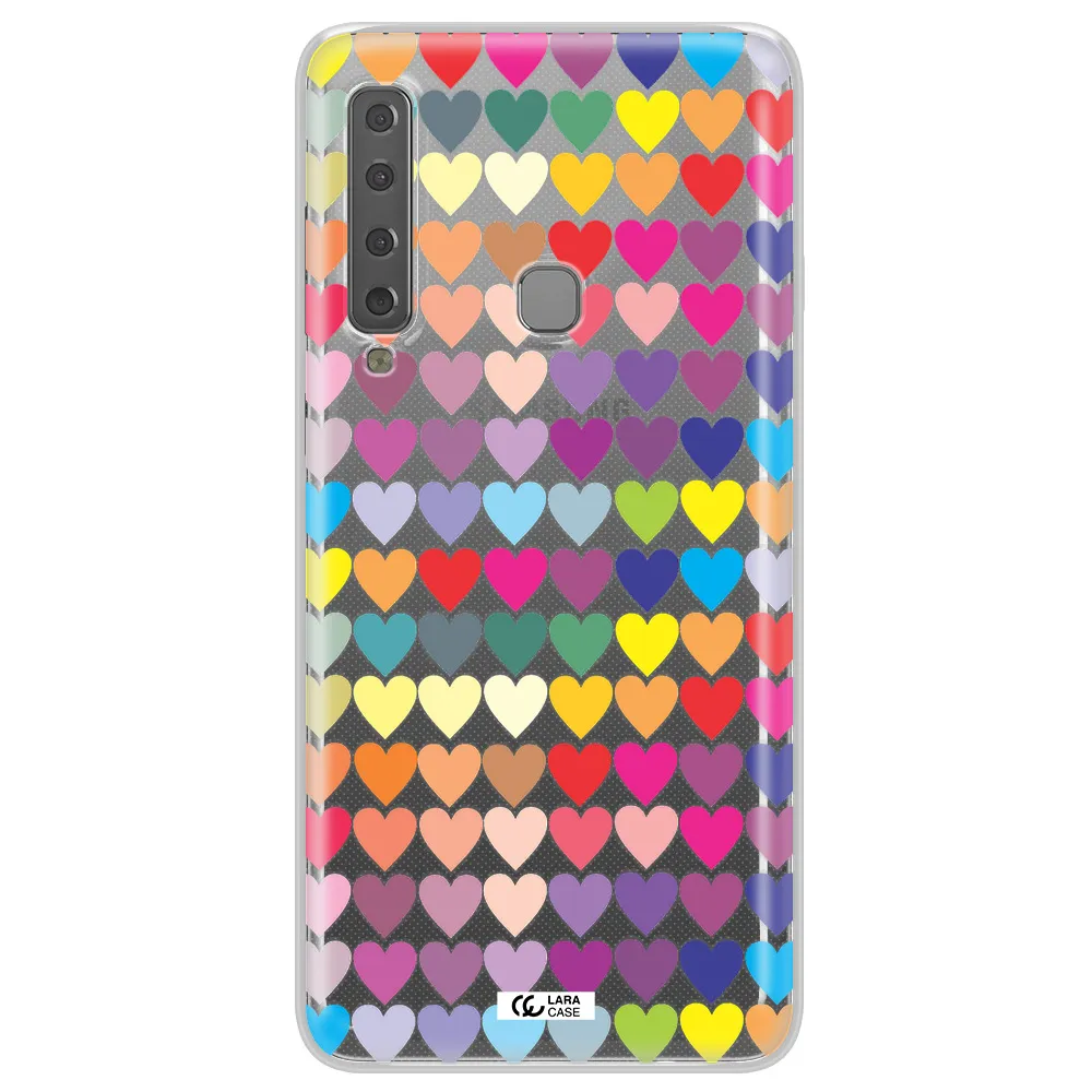 a colorful heart pattern Samsung A9 2018 Clear TPU Case