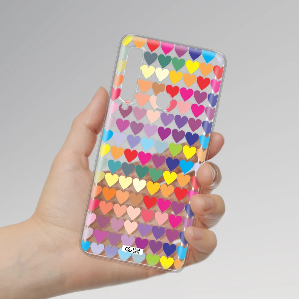 a colorful heart pattern Samsung A9 2018 Clear TPU Case