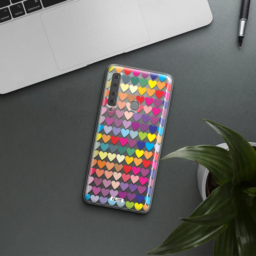 a colorful heart pattern Samsung A9 2018 Clear TPU Case