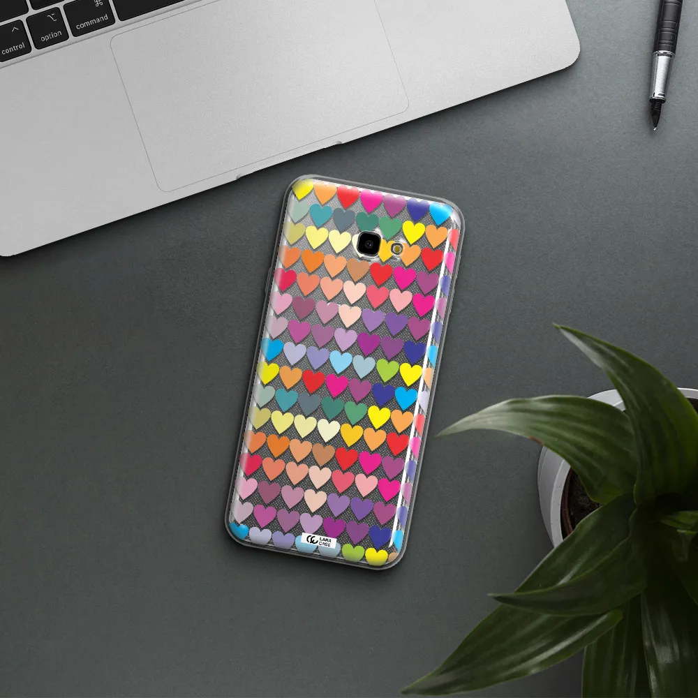 a colorful heart pattern Samsung J4 Plus Clear TPU Case