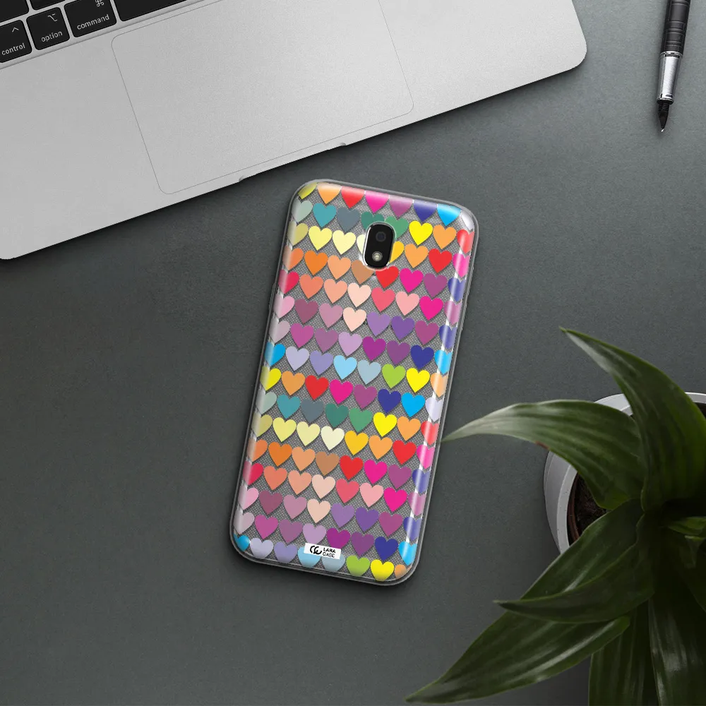 a colorful heart pattern Samsung J5 2017 Clear TPU Case