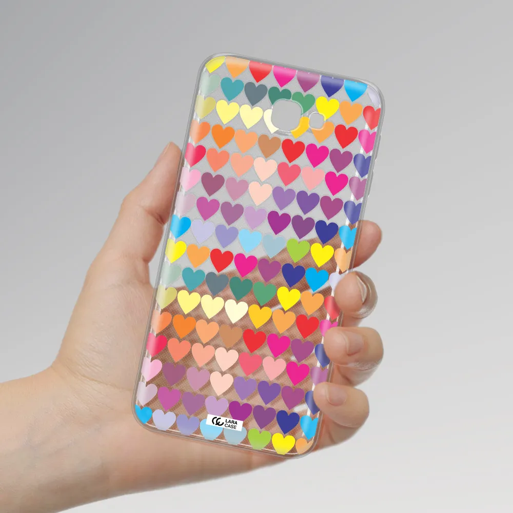 a colorful heart pattern Samsung J5 Prime Clear TPU Case