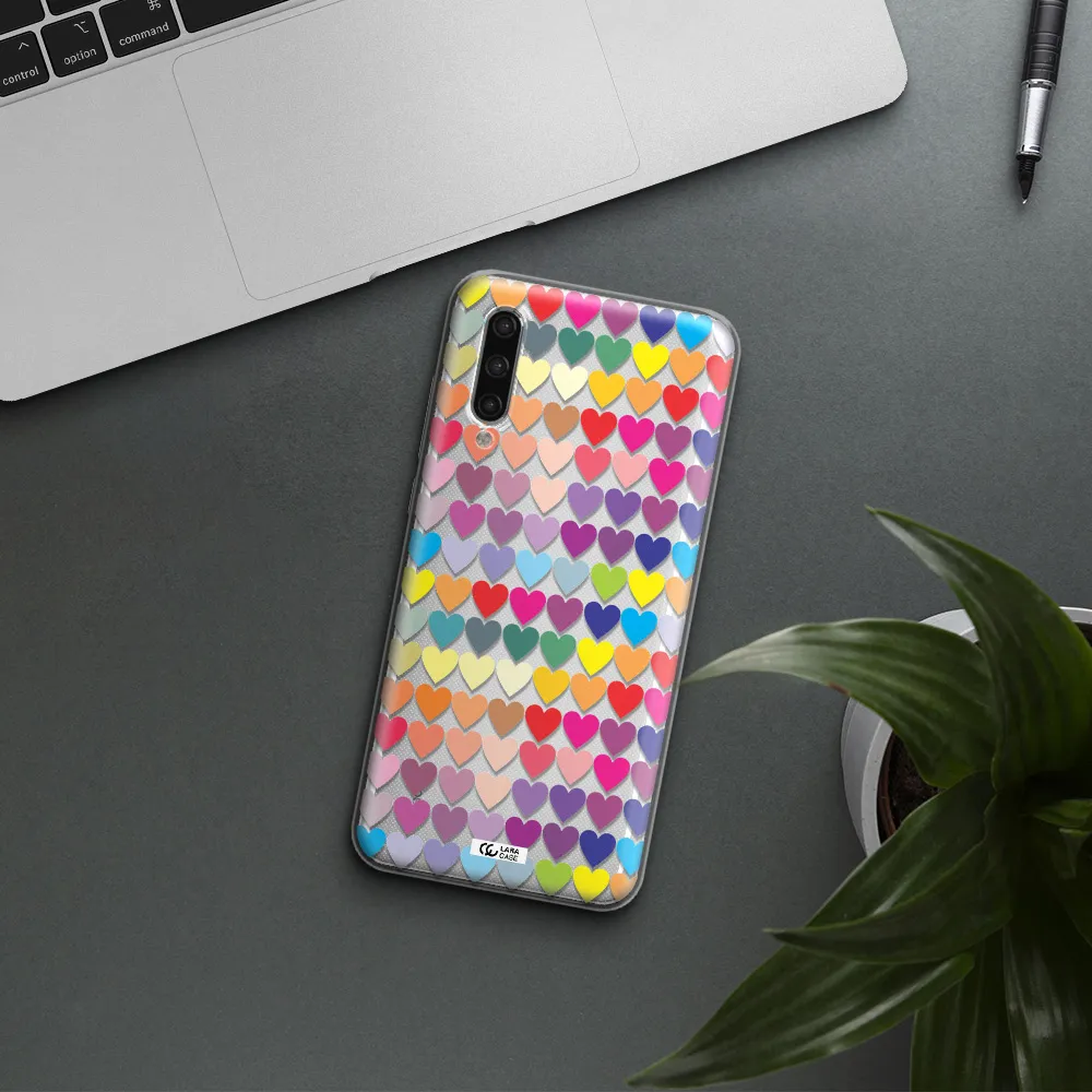 A Colorful Heart Pattern Xiaomi Mi 9 Lite Clear Tpu Case