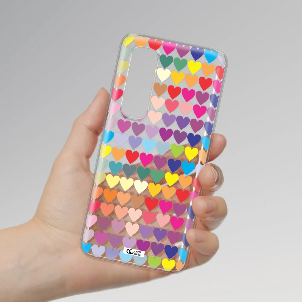 a colorful heart pattern Xiaomi Mi Note 10 Lite Clear TPU Case