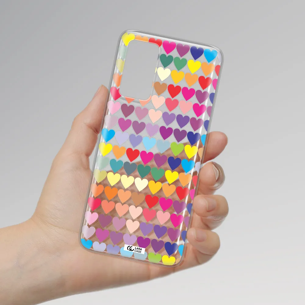 a colorful heart pattern Xiaomi Note 11 Pro Clear TPU Case