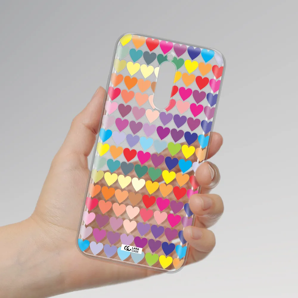 A Colorful Heart Pattern Xiaomi Redmi 8 Clear Tpu Case