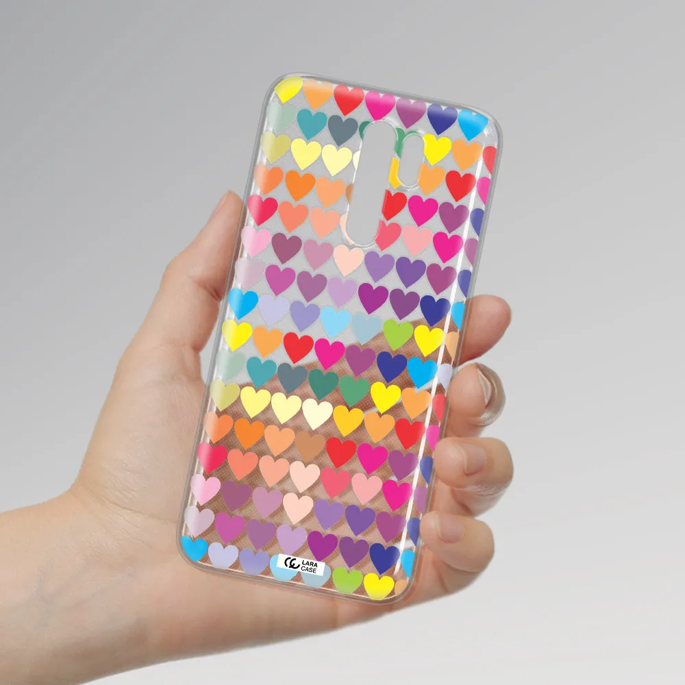 a colorful heart pattern Xiaomi Redmi 9 Clear TPU Case