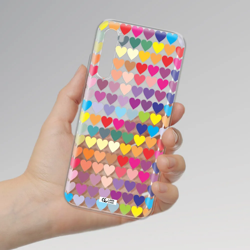 A Colorful Heart Pattern Xiaomi Redmi Note 8T Clear Tpu Case