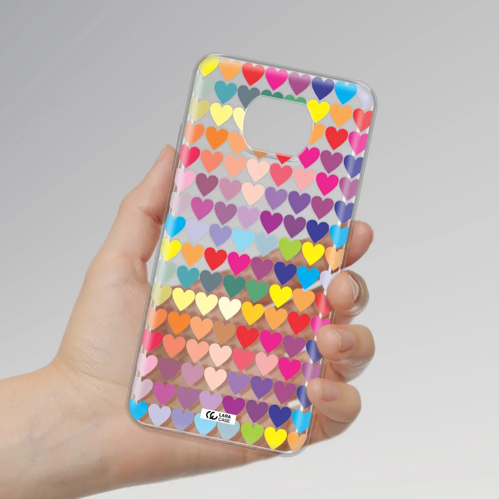 A Colorful Heart Pattern Xiaomi Redmi Note 9T Clear Tpu Case