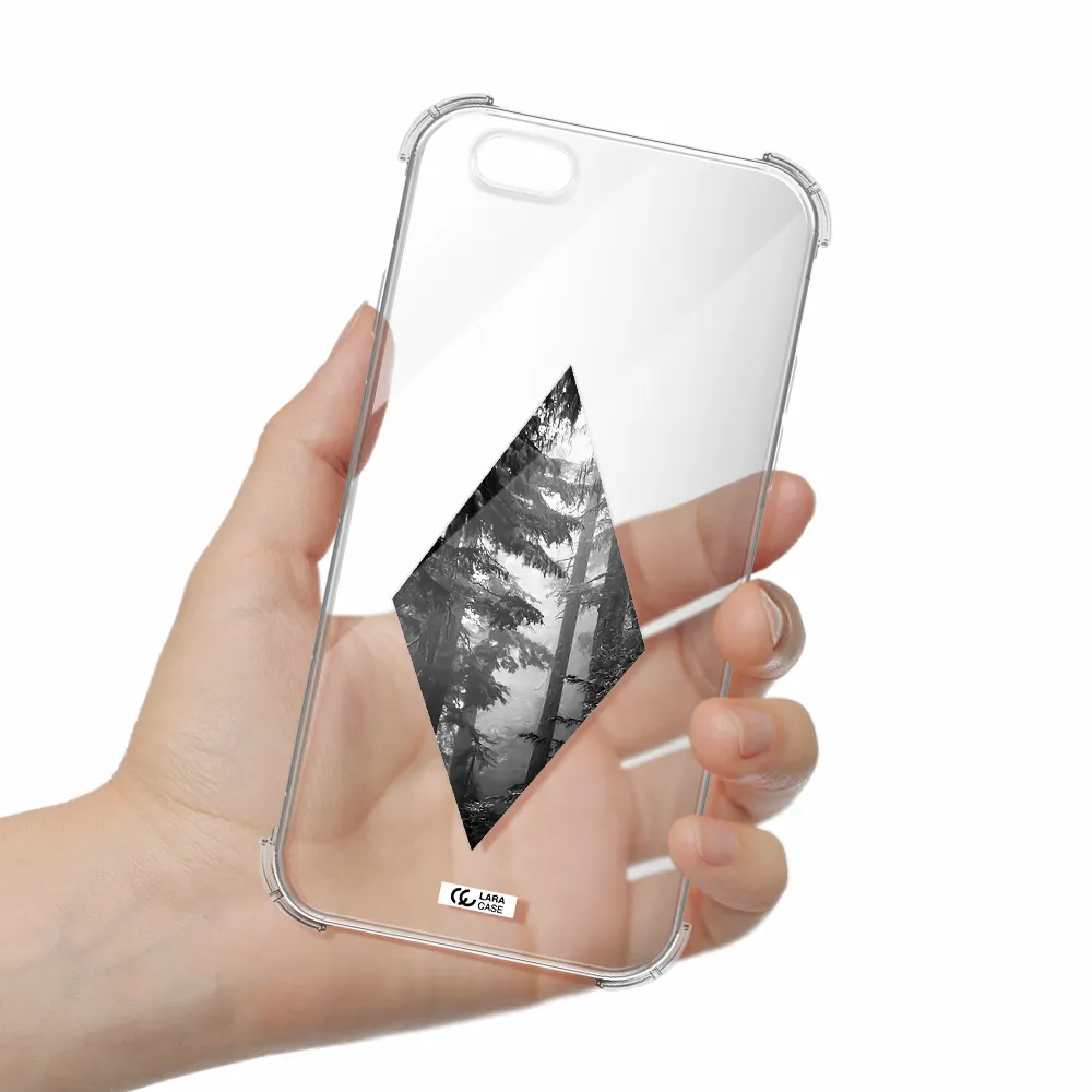 a diamond shaped image of trees Apple iPhone 6 Clear PC Case