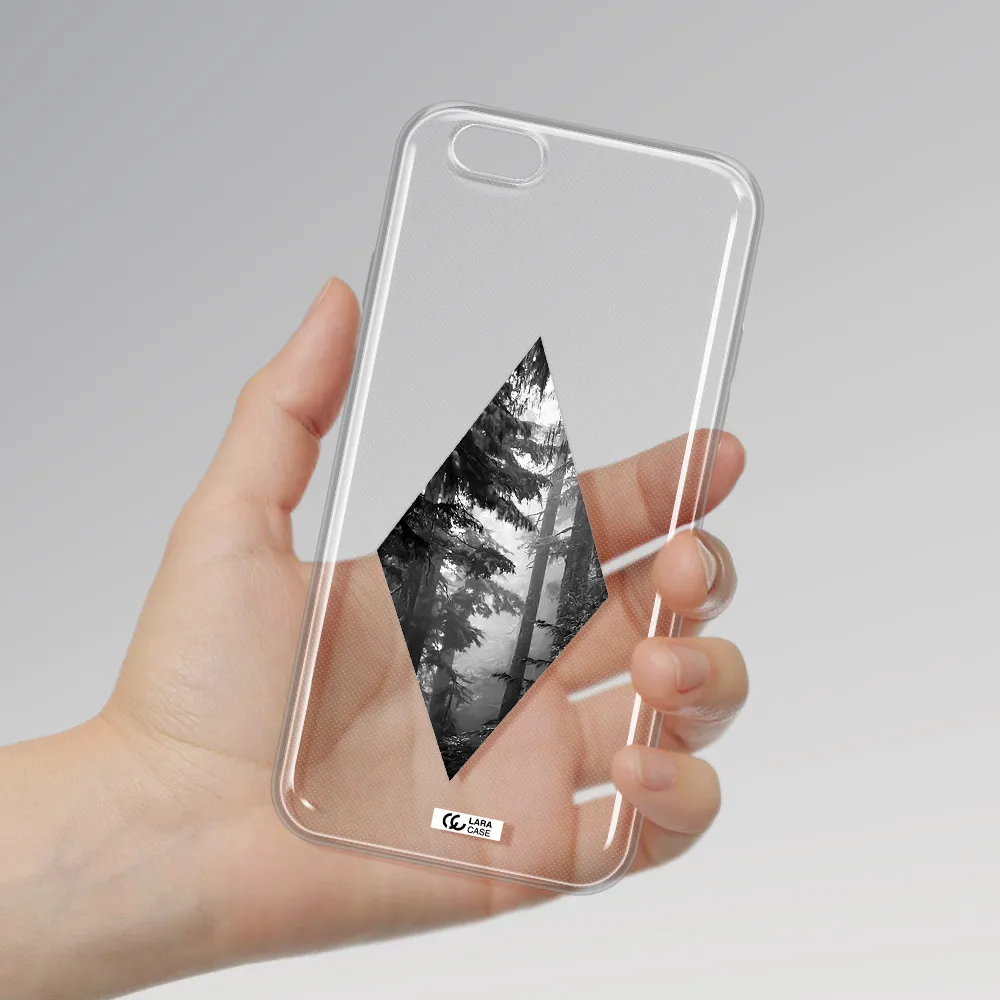 a diamond shaped image of trees Apple iPhone 6 Clear TPU Case
