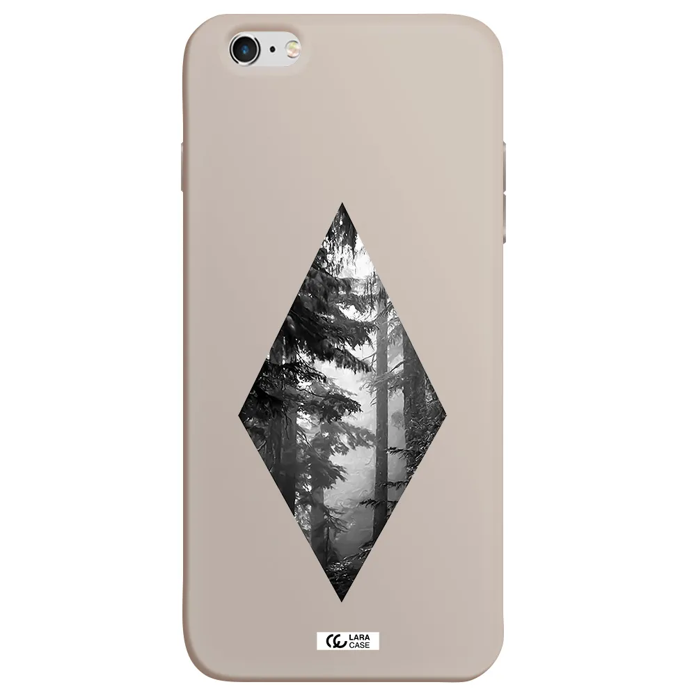 a diamond shaped image of trees Apple iPhone 6 plus Silicone Stone Case