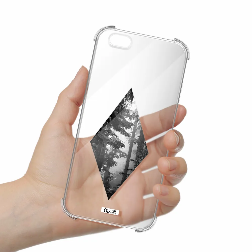 a diamond shaped image of trees Apple iPhone 6 s plus Clear PC Case