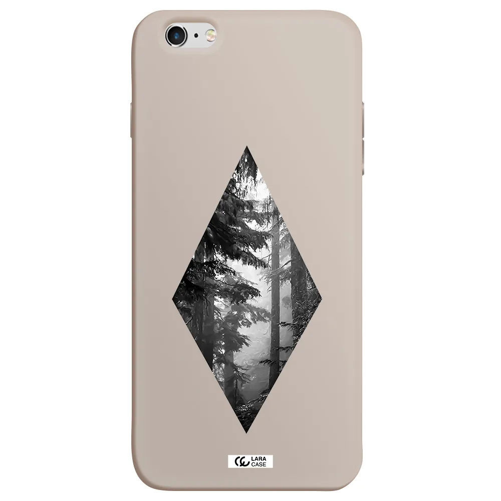 a diamond shaped image of trees Apple iPhone 6 s plus Silicone Stone Case