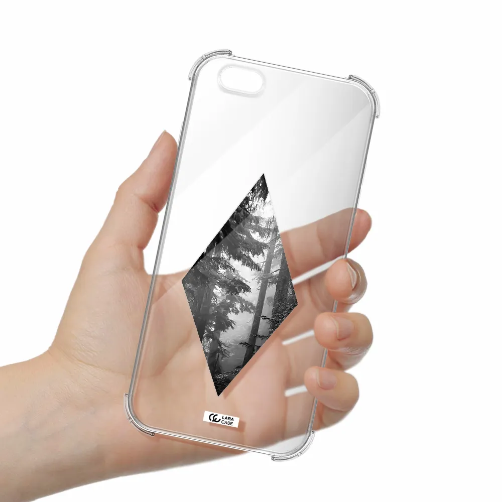 a diamond shaped image of trees Apple iPhone 6S Clear PC Case