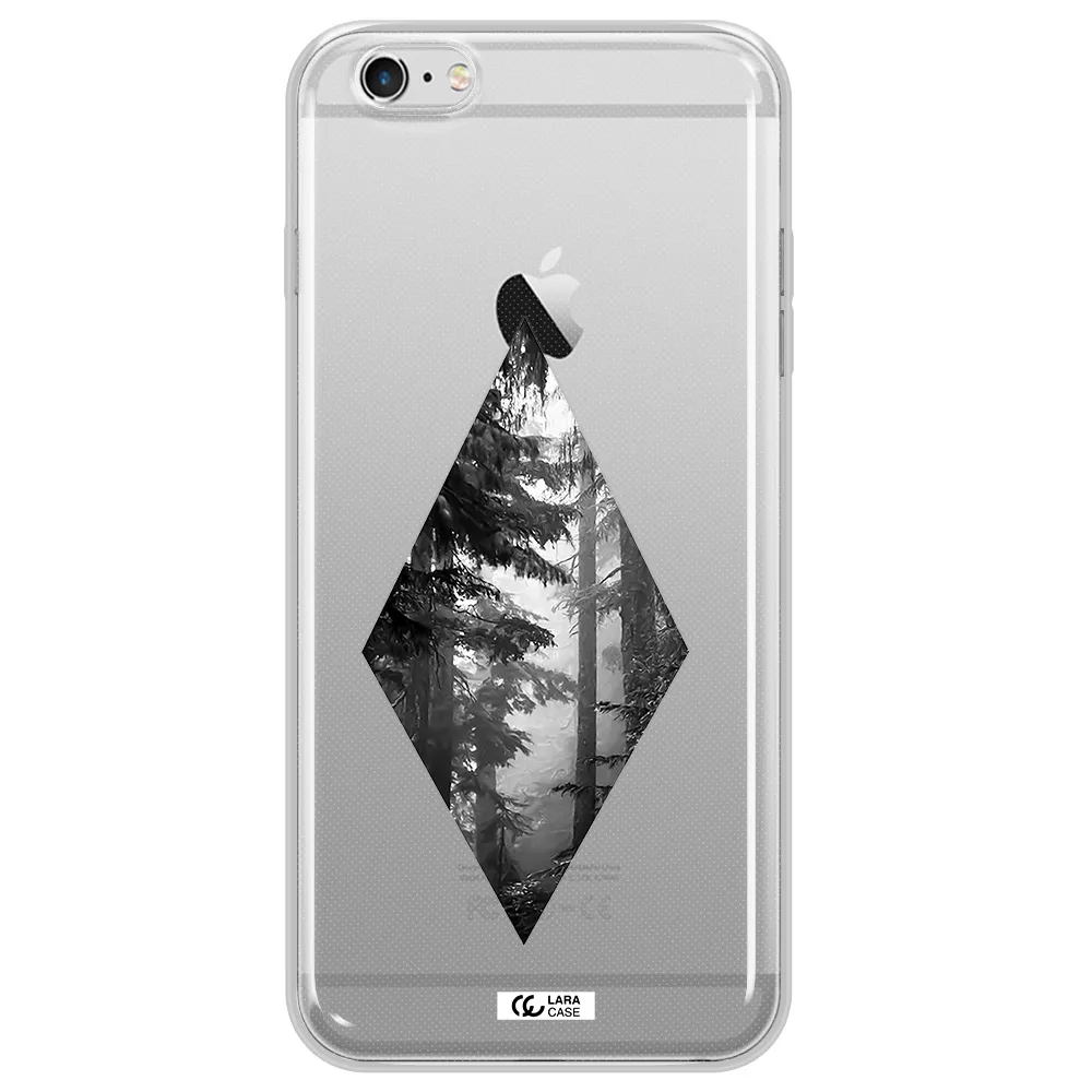 a diamond shaped image of trees Apple iPhone 6S Clear TPU Case