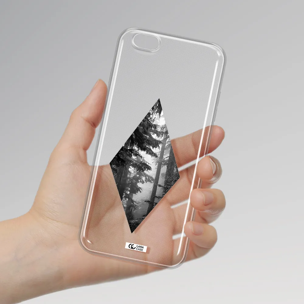 a diamond shaped image of trees Apple iPhone 6S Clear TPU Case