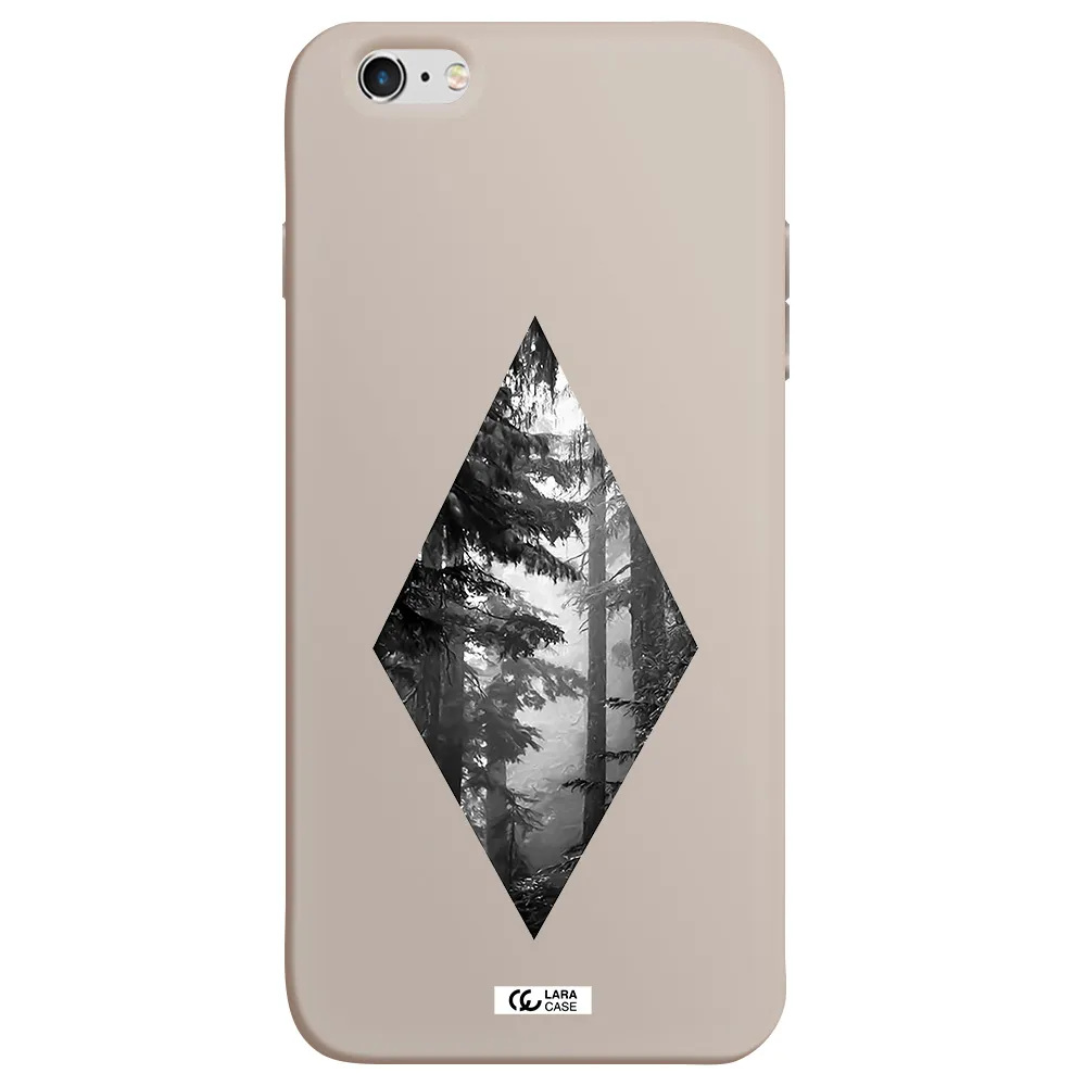 a diamond shaped image of trees Apple iPhone 6S Silicone Stone Case