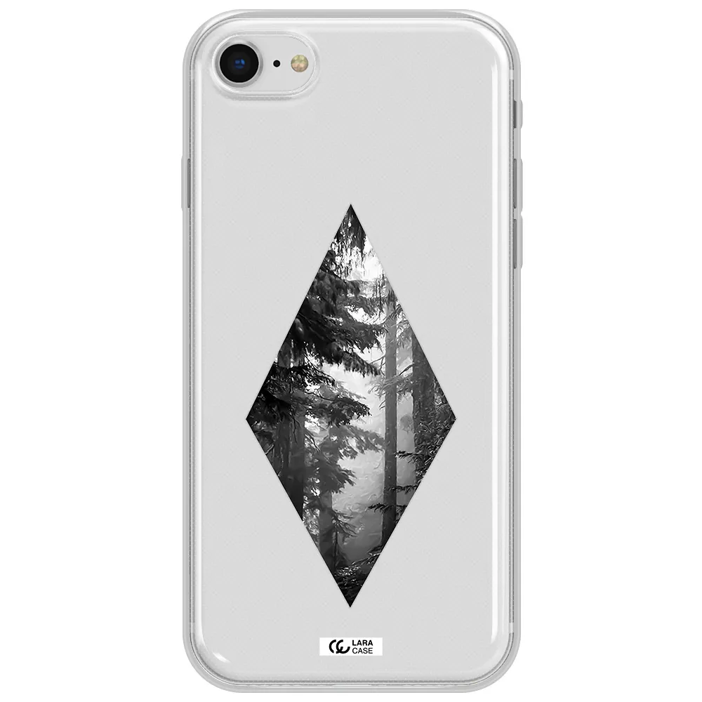 A Diamond Shaped Image Of Trees Apple Iphone Se 2020 Clear Tpu Case