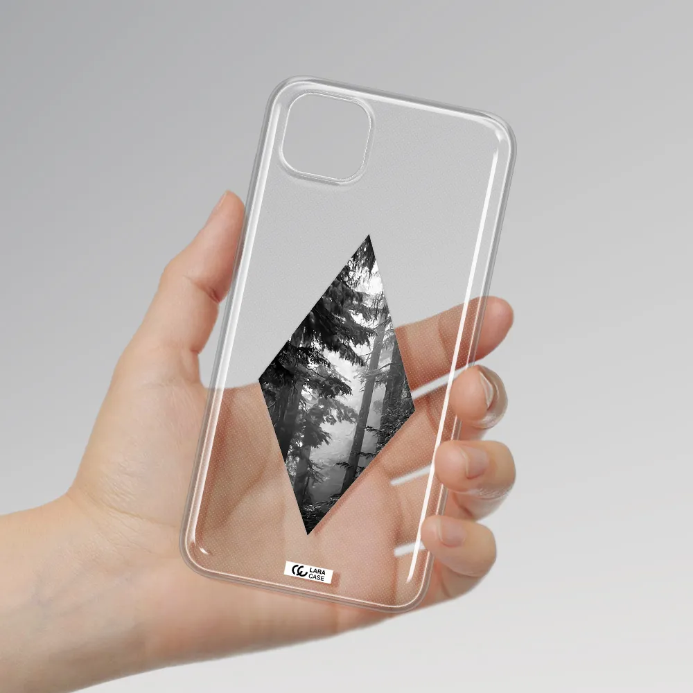 a diamond shaped image of trees Huawei Honor 9S Clear TPU Case