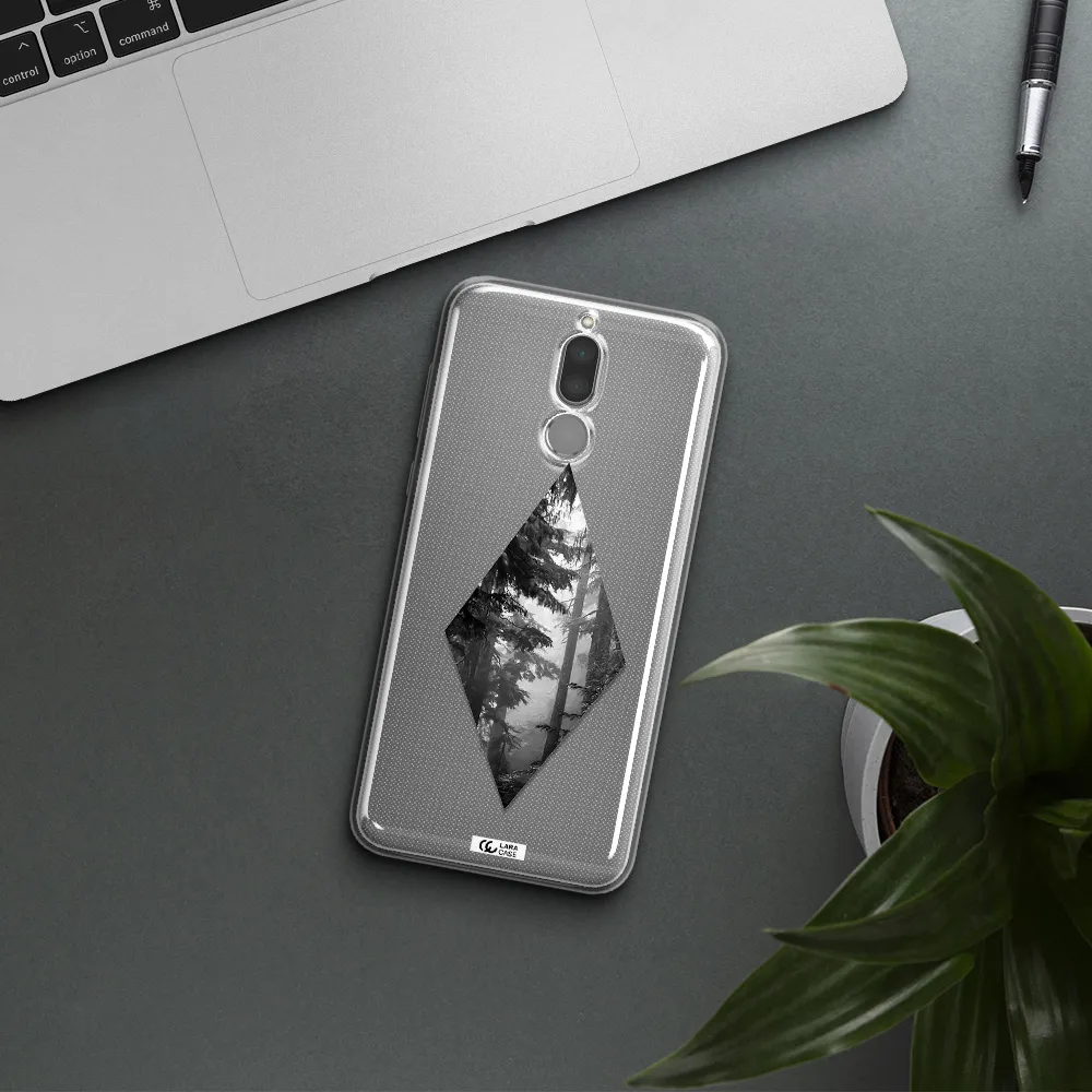 a diamond shaped image of trees Huawei Mate 10 Lite Clear TPU Case