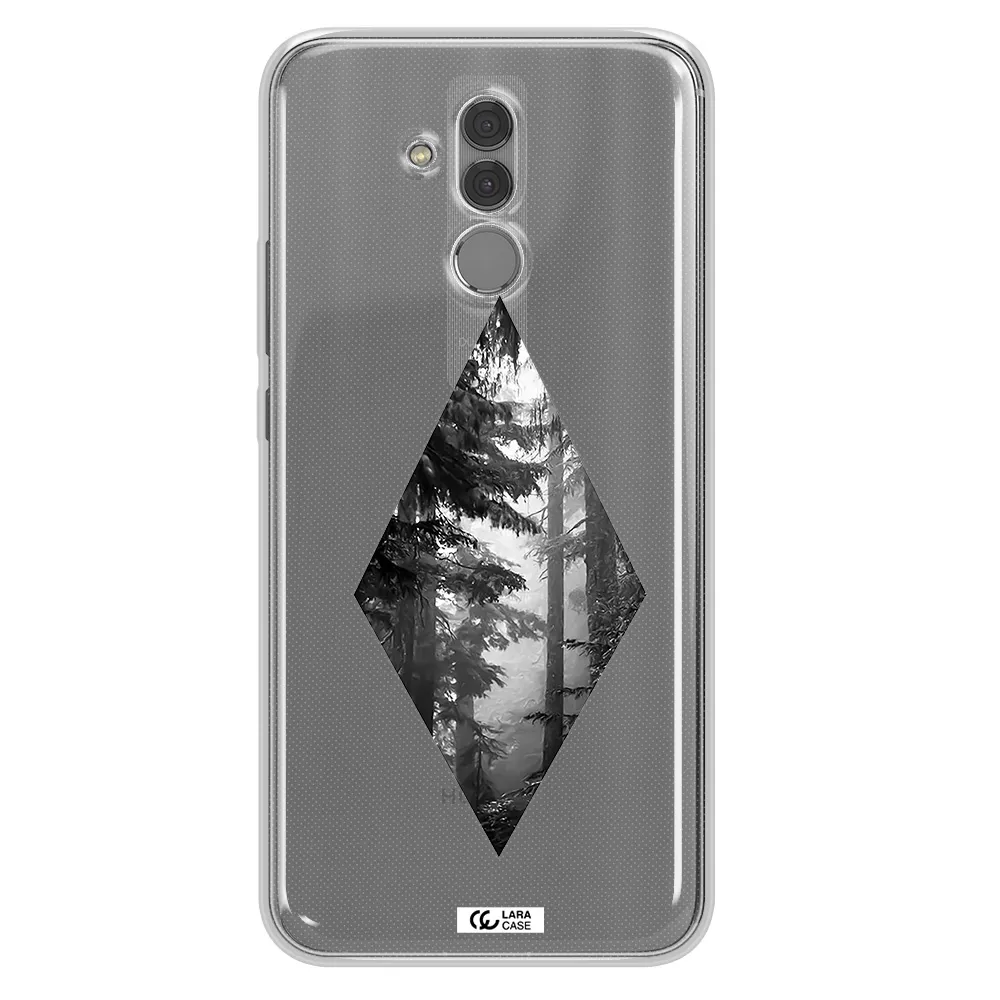 a diamond shaped image of trees Huawei Mate 20 Lite Clear TPU Case
