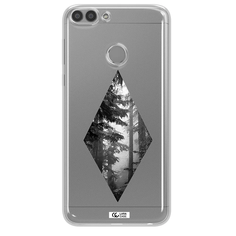 a diamond shaped image of trees Huawei P Smart 2017 Clear TPU Case