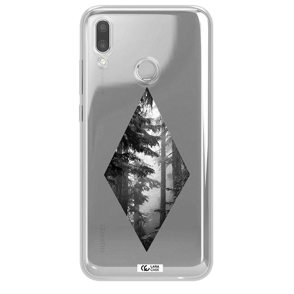 a diamond shaped image of trees Huawei P Smart 2019 Clear TPU Case