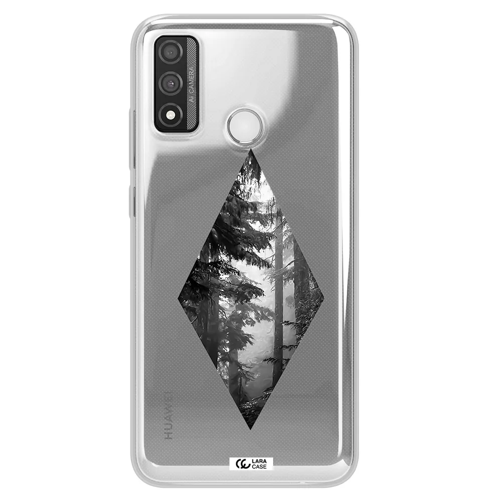 a diamond shaped image of trees Huawei P Smart 2020 Clear TPU Case