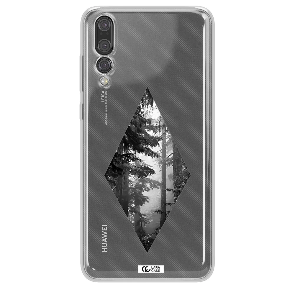 a diamond shaped image of trees Huawei P20 Pro Clear TPU Case