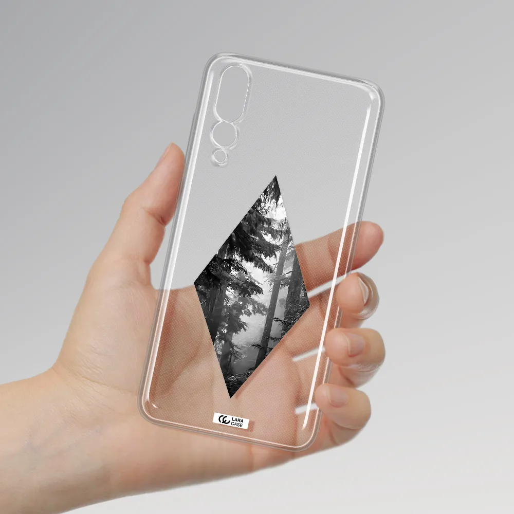 a diamond shaped image of trees Huawei P20 Pro Clear TPU Case