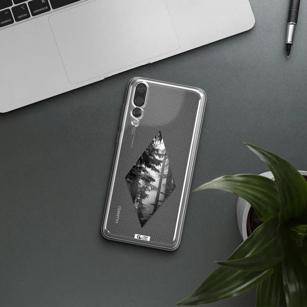 a diamond shaped image of trees Huawei P20 Pro Clear TPU Case