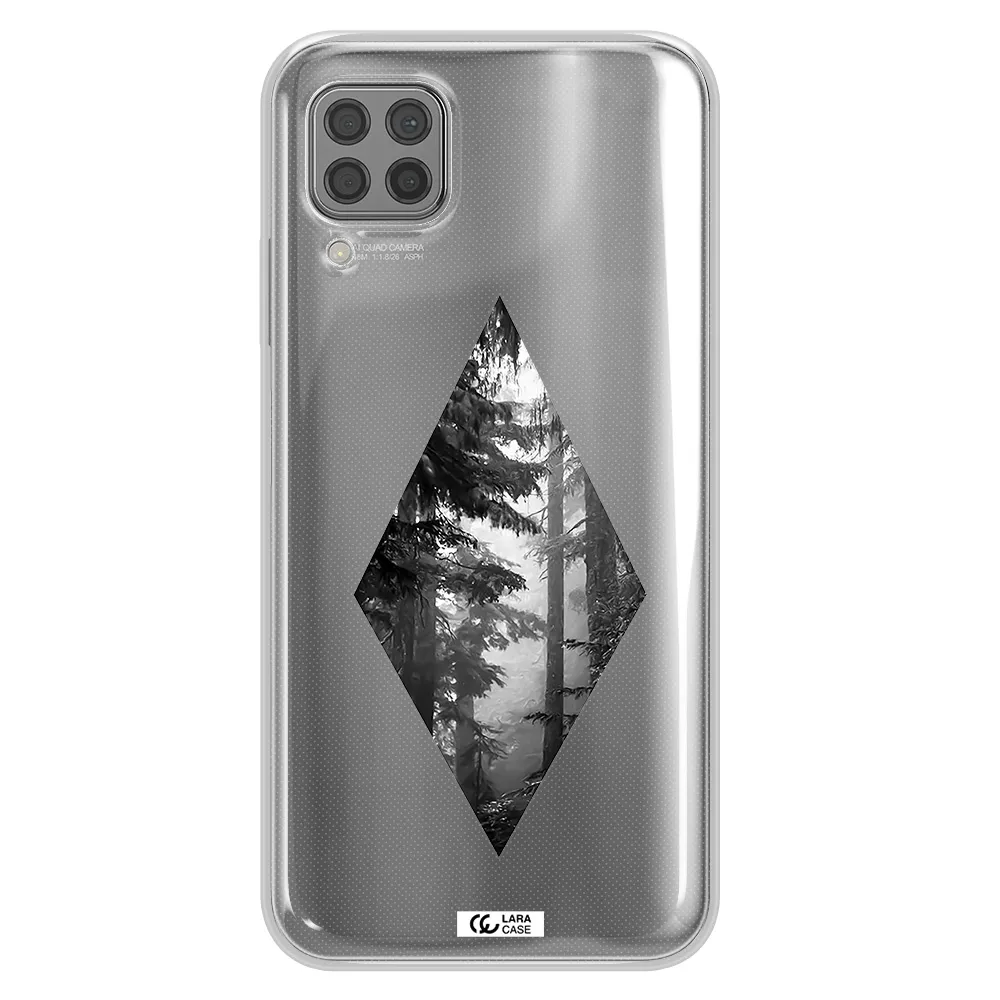 a diamond shaped image of trees Huawei P40 Lite Clear TPU Case