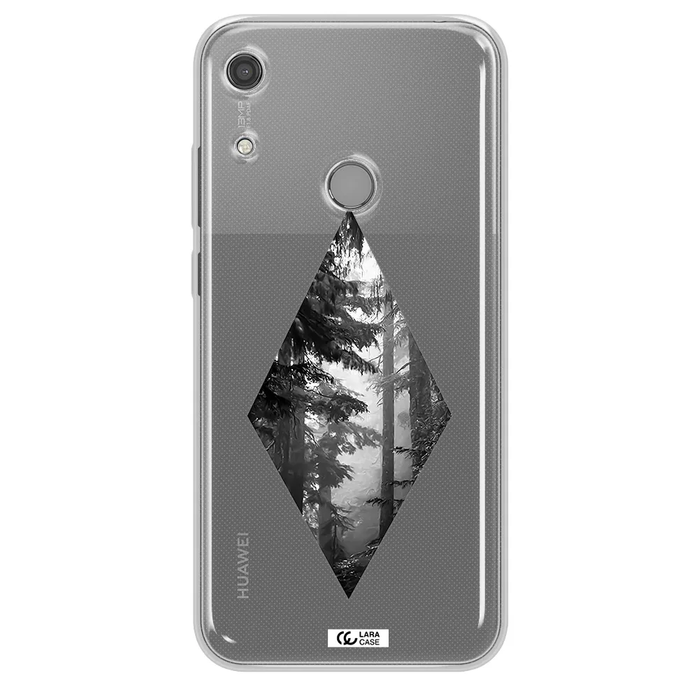 a diamond shaped image of trees Huawei Y6S Clear TPU Case