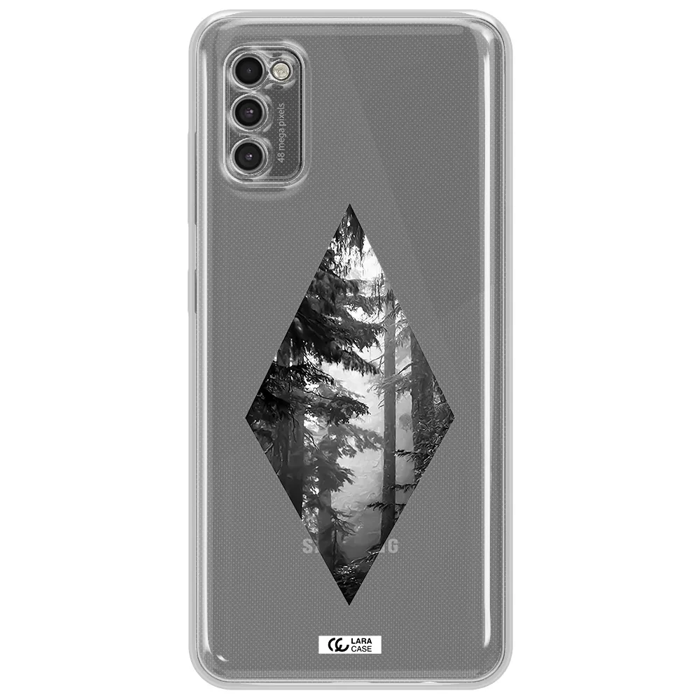 A Diamond Shaped Image Of Trees Samsung A41 Clear Tpu Case