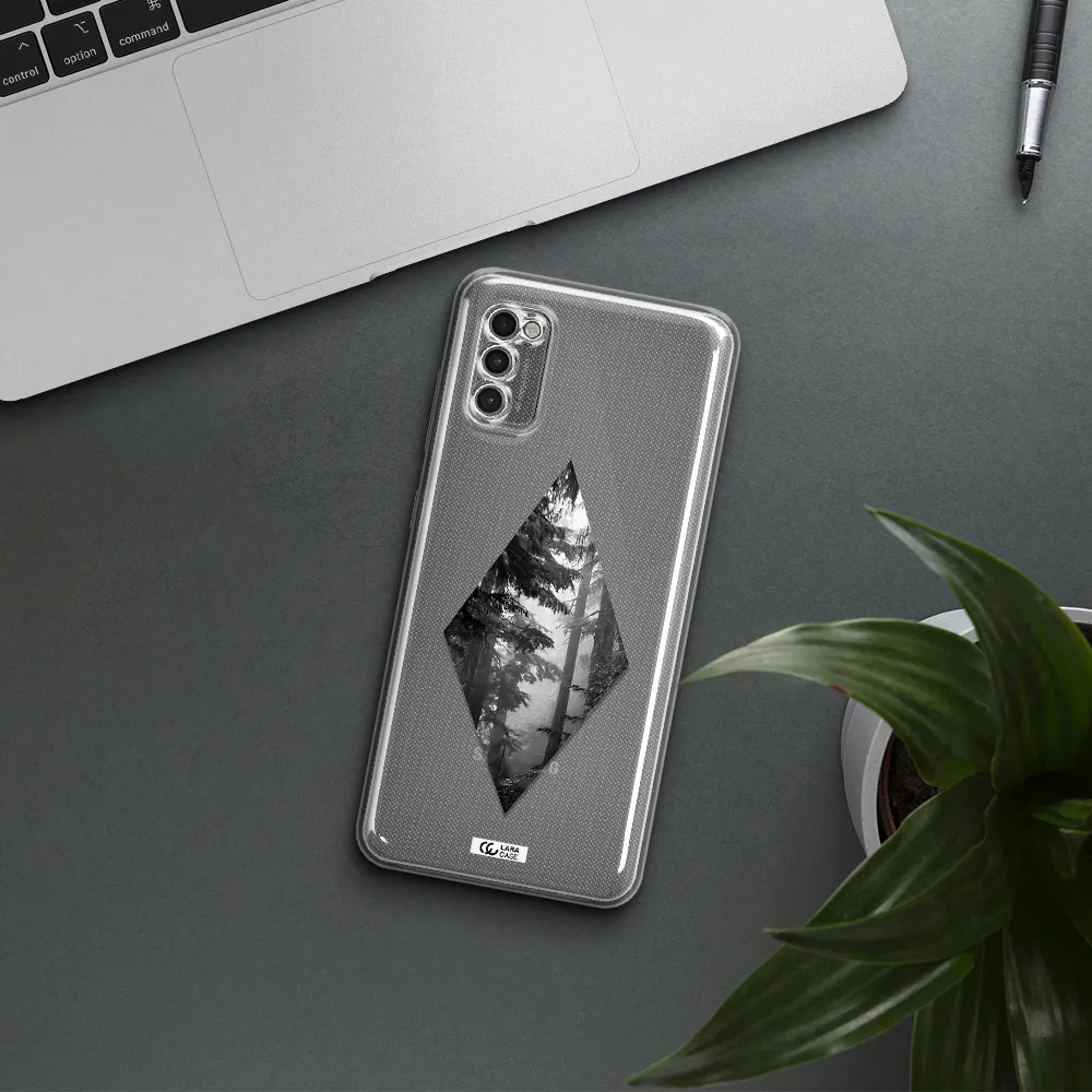 A Diamond Shaped Image Of Trees Samsung A41 Clear Tpu Case