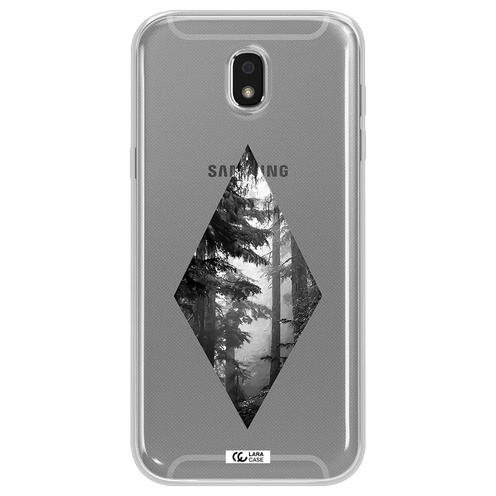 a diamond shaped image of trees Samsung J5 2017 Clear TPU Case
