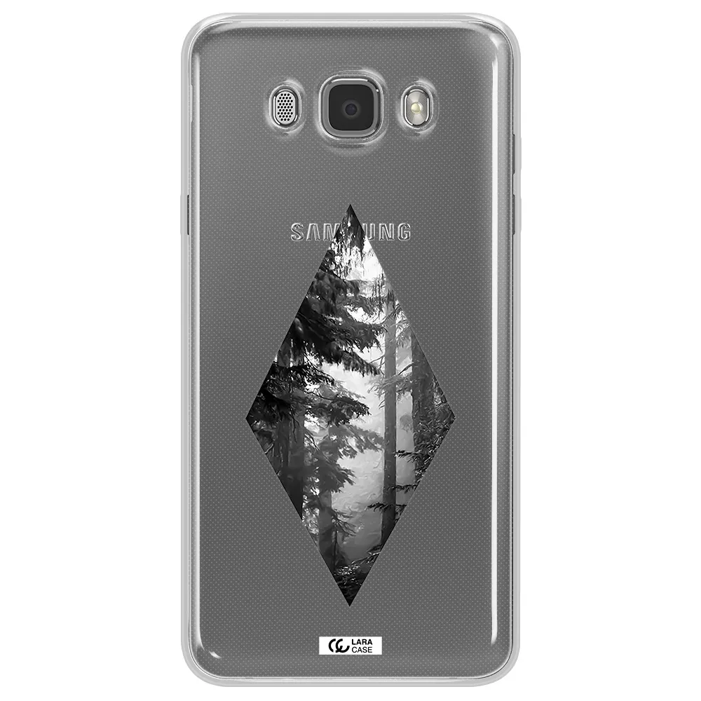 a diamond shaped image of trees Samsung J7 2016 Clear TPU Case