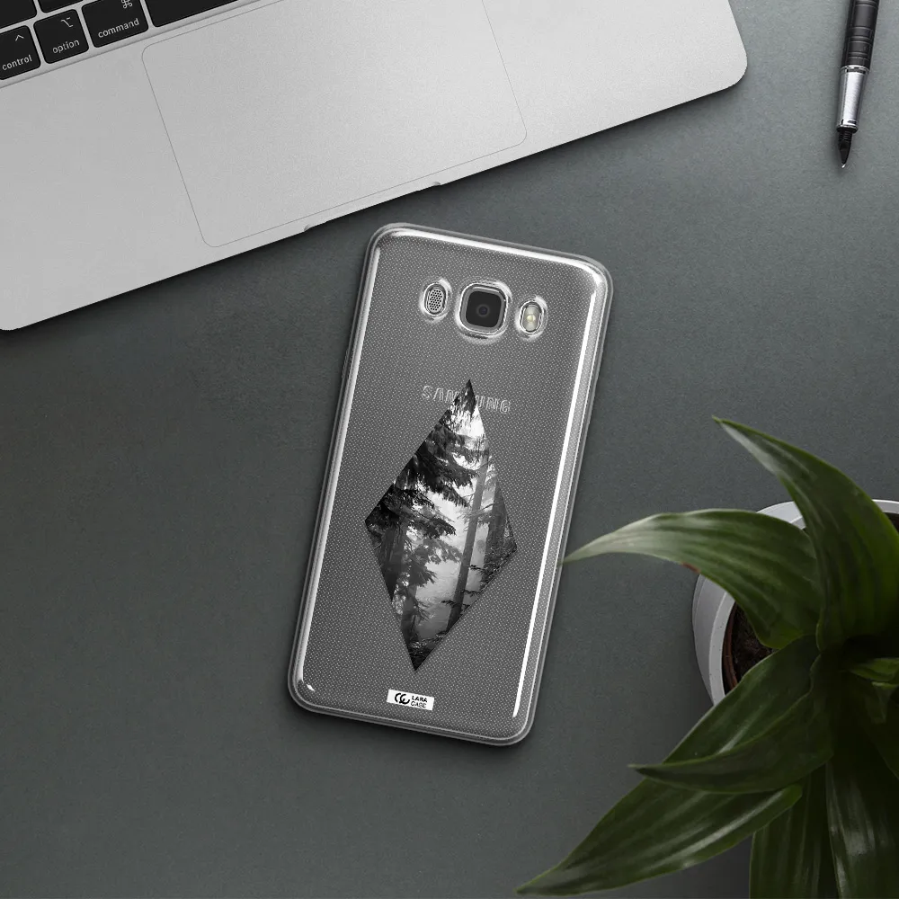 a diamond shaped image of trees Samsung J7 2016 Clear TPU Case
