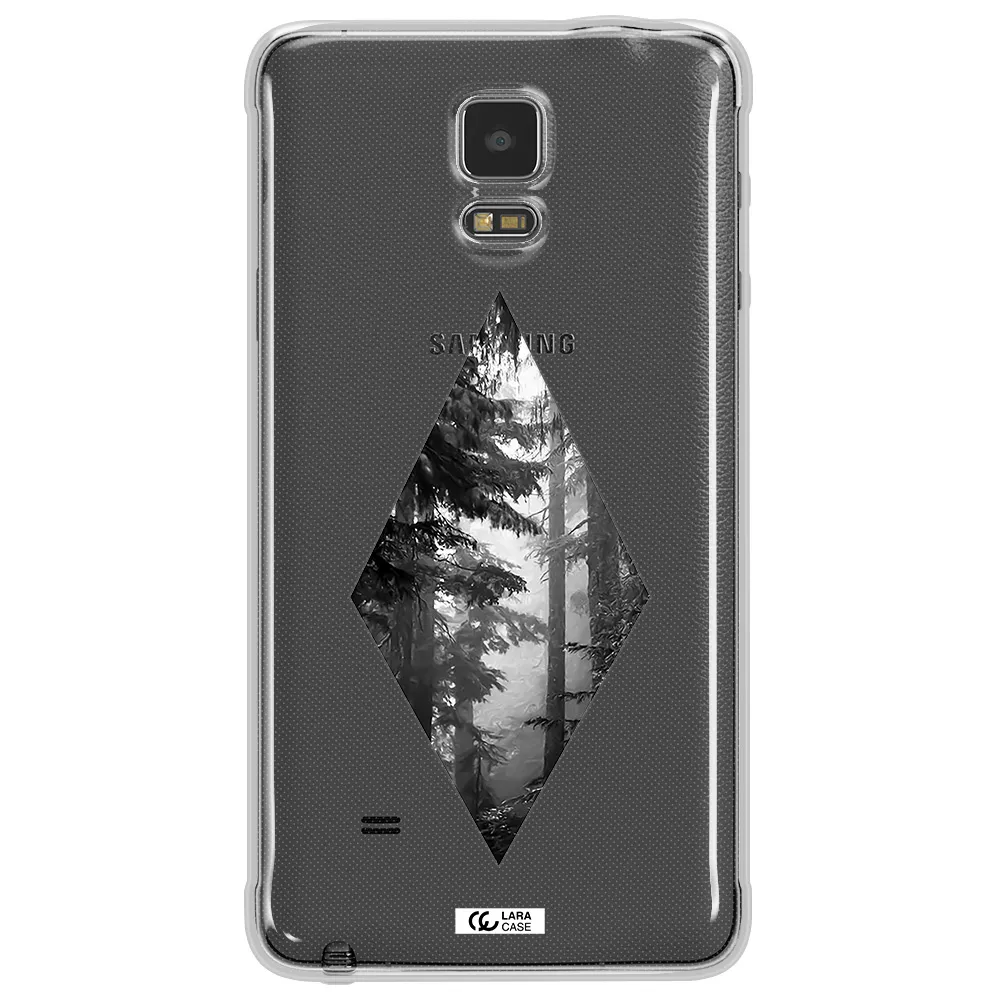 a diamond shaped image of trees Samsung Note 4 Clear TPU Case