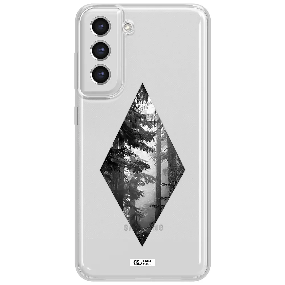 A Diamond Shaped Image Of Trees Samsung S21 Fe Clear Tpu Case